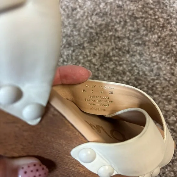 Sam Edelman Josefine Leather Clog Sandal Ivory size 8 - Picture 7 of 10